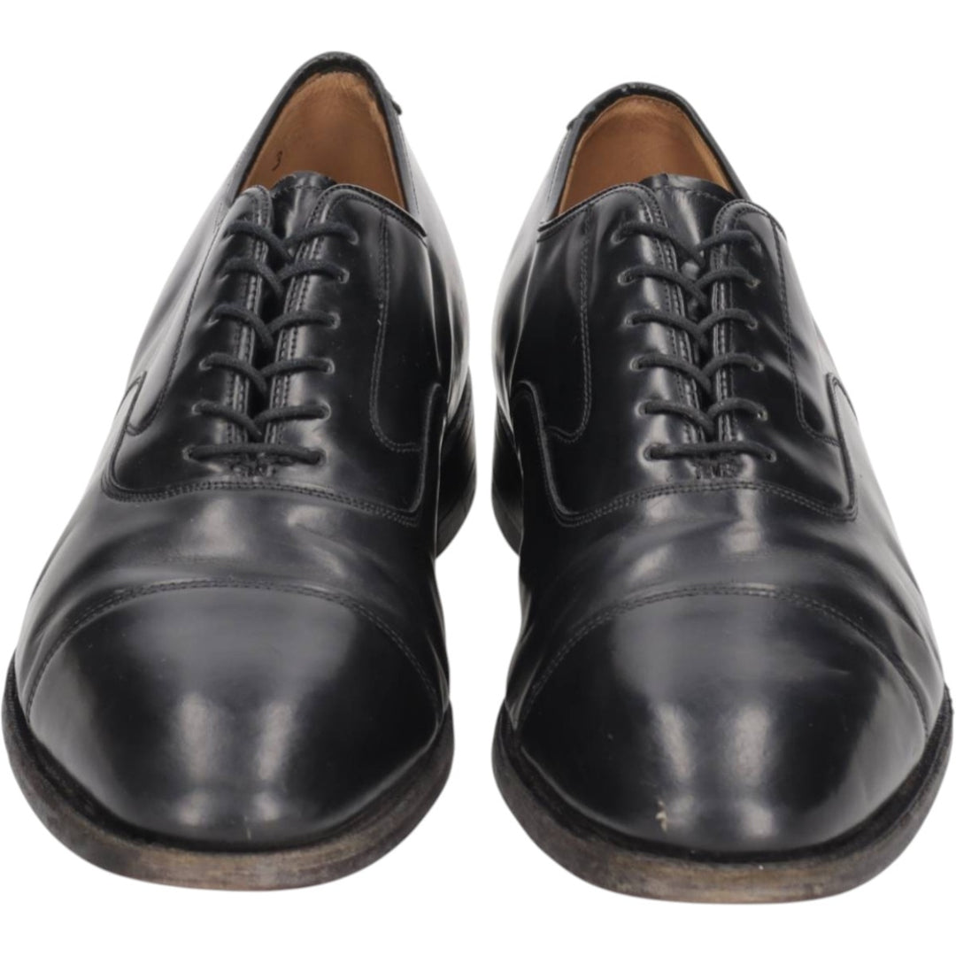 Johnston & Murphy OPTIMA Straight Tip Shoes, Made in USA, Size 9C Men's 27.0cm unclear black type Vintage Second Hand