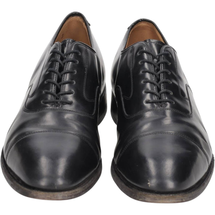 Johnston & Murphy OPTIMA Straight Tip Shoes, Made in USA, Size 9C Men's 27.0cm unclear black type Vintage Second Hand