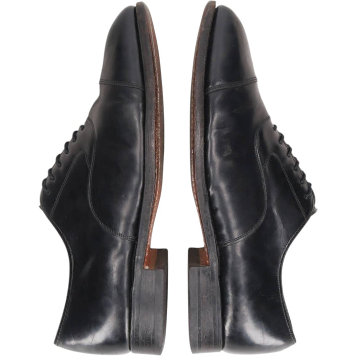 Johnston & Murphy OPTIMA Straight Tip Shoes, Made in USA, Size 9C Men's 27.0cm unclear black type Vintage Second Hand