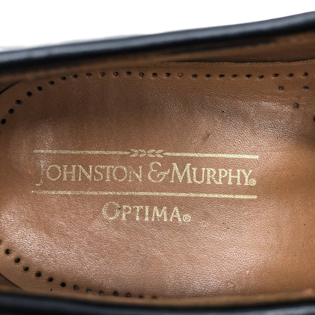 Johnston & Murphy OPTIMA Straight Tip Shoes, Made in USA, Size 9C Men's 27.0cm unclear black type Vintage Second Hand