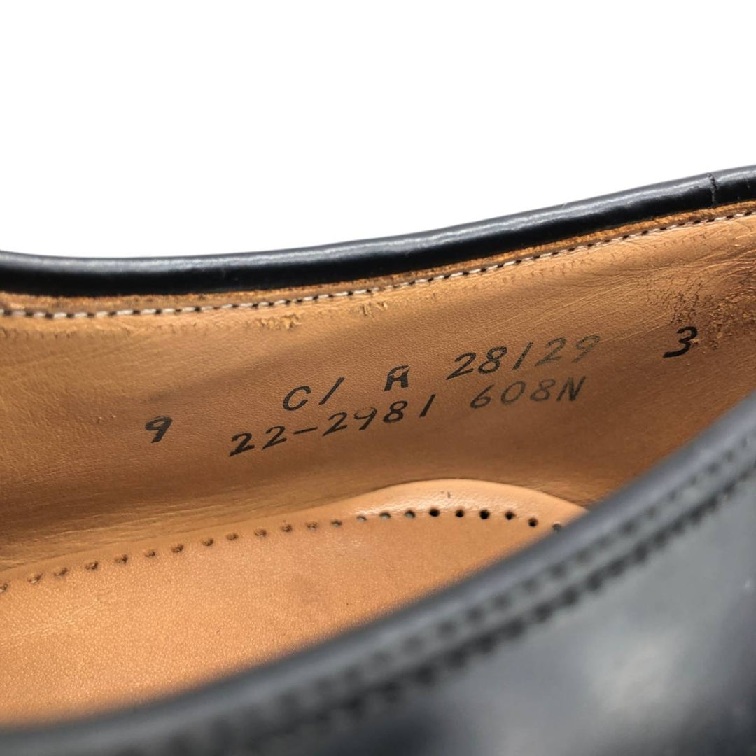 Johnston & Murphy OPTIMA Straight Tip Shoes, Made in USA, Size 9C Men's 27.0cm unclear black type Vintage Second Hand