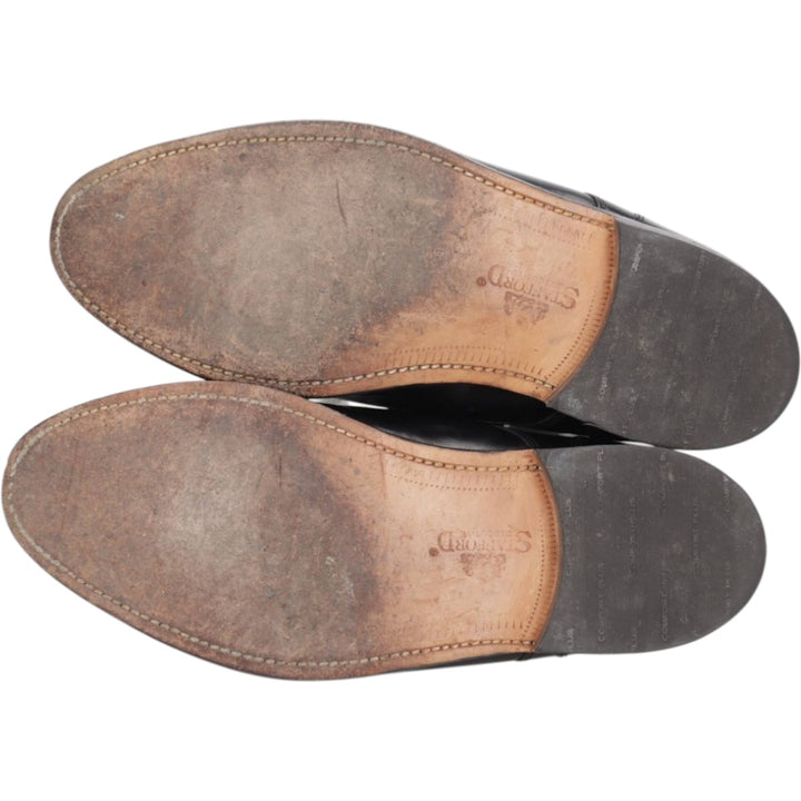 Stafford Straight Tip Shoes, Made in USA, Size 9 1/2EEE Men's 27.5cm genuine leather black type Vintage Second Hand