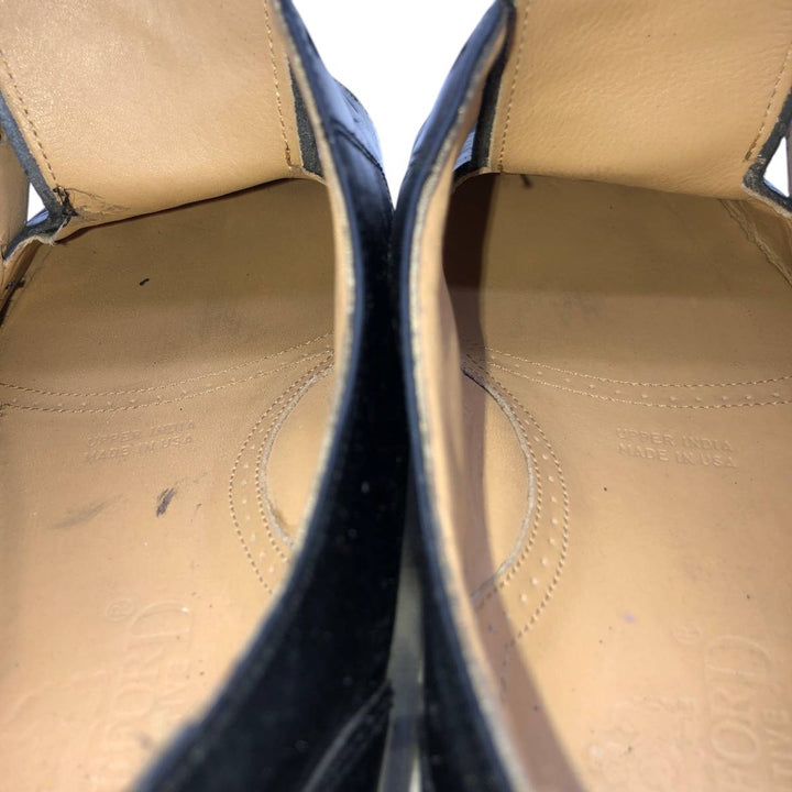 Stafford Straight Tip Shoes, Made in USA, Size 9 1/2EEE Men's 27.5cm genuine leather black type Vintage Second Hand