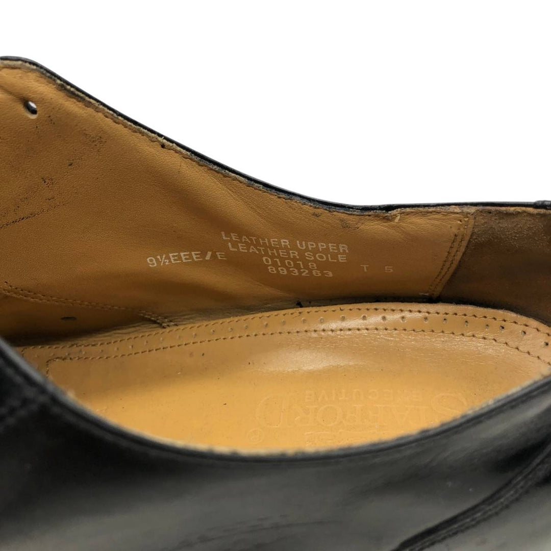 Stafford Straight Tip Shoes, Made in USA, Size 9 1/2EEE Men's 27.5cm genuine leather black type Vintage Second Hand