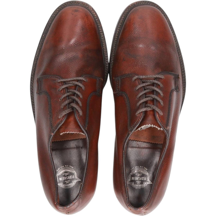 Florsheim plain toe shoes, size 8E Men's 26.0cm unclear brown type Vintage Second Hand