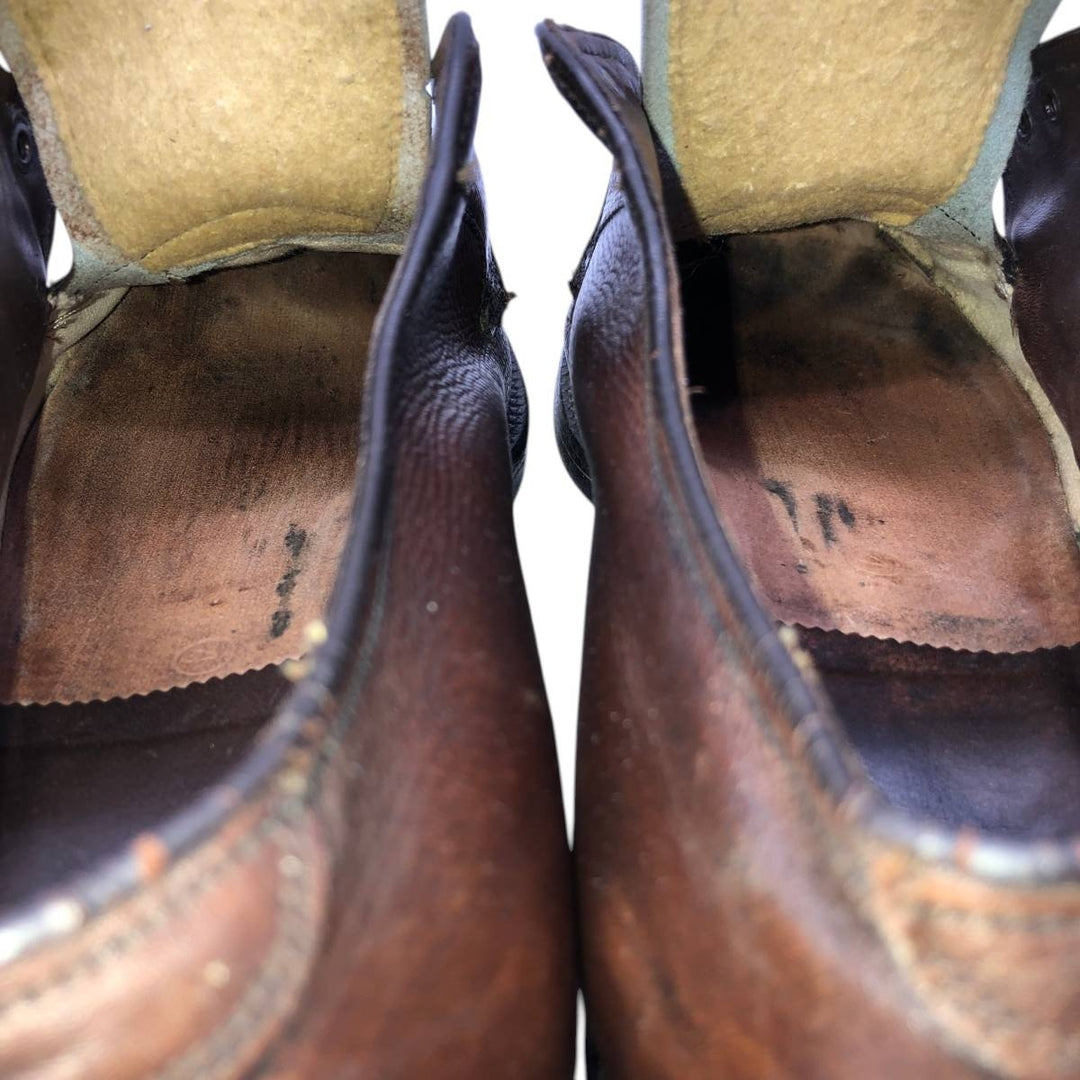 Florsheim plain toe shoes, size 8E Men's 26.0cm unclear brown type Vintage Second Hand