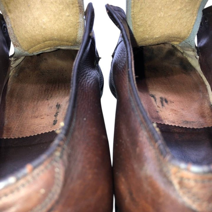 Florsheim plain toe shoes, size 8E Men's 26.0cm unclear brown type Vintage Second Hand