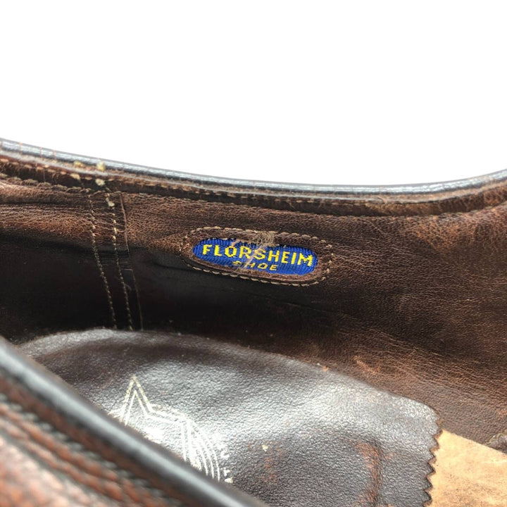 Florsheim plain toe shoes, size 8E Men's 26.0cm unclear brown type Vintage Second Hand