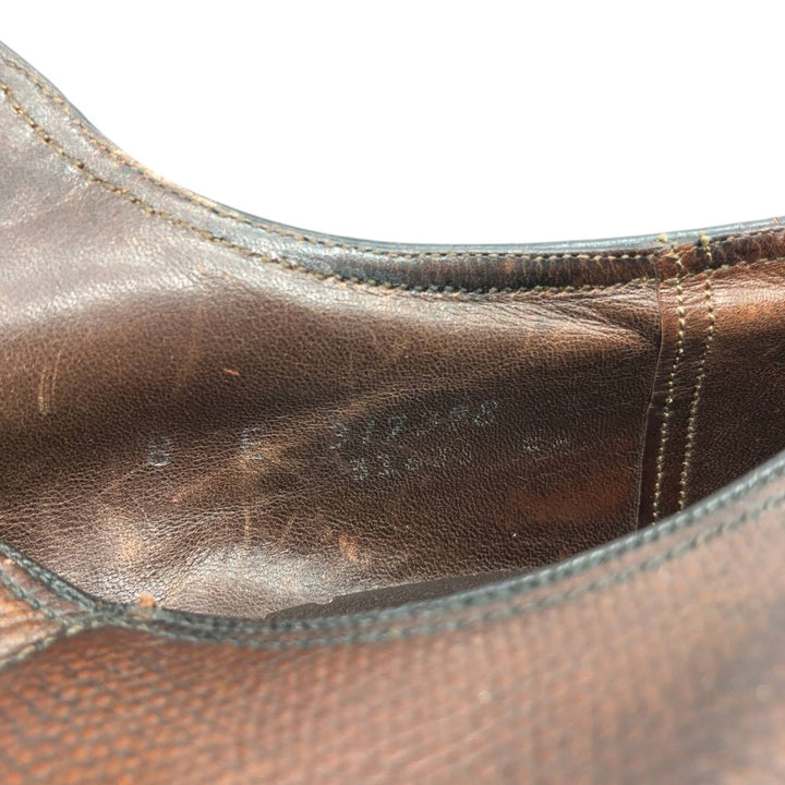Florsheim plain toe shoes, size 8E Men's 26.0cm unclear brown type Vintage Second Hand