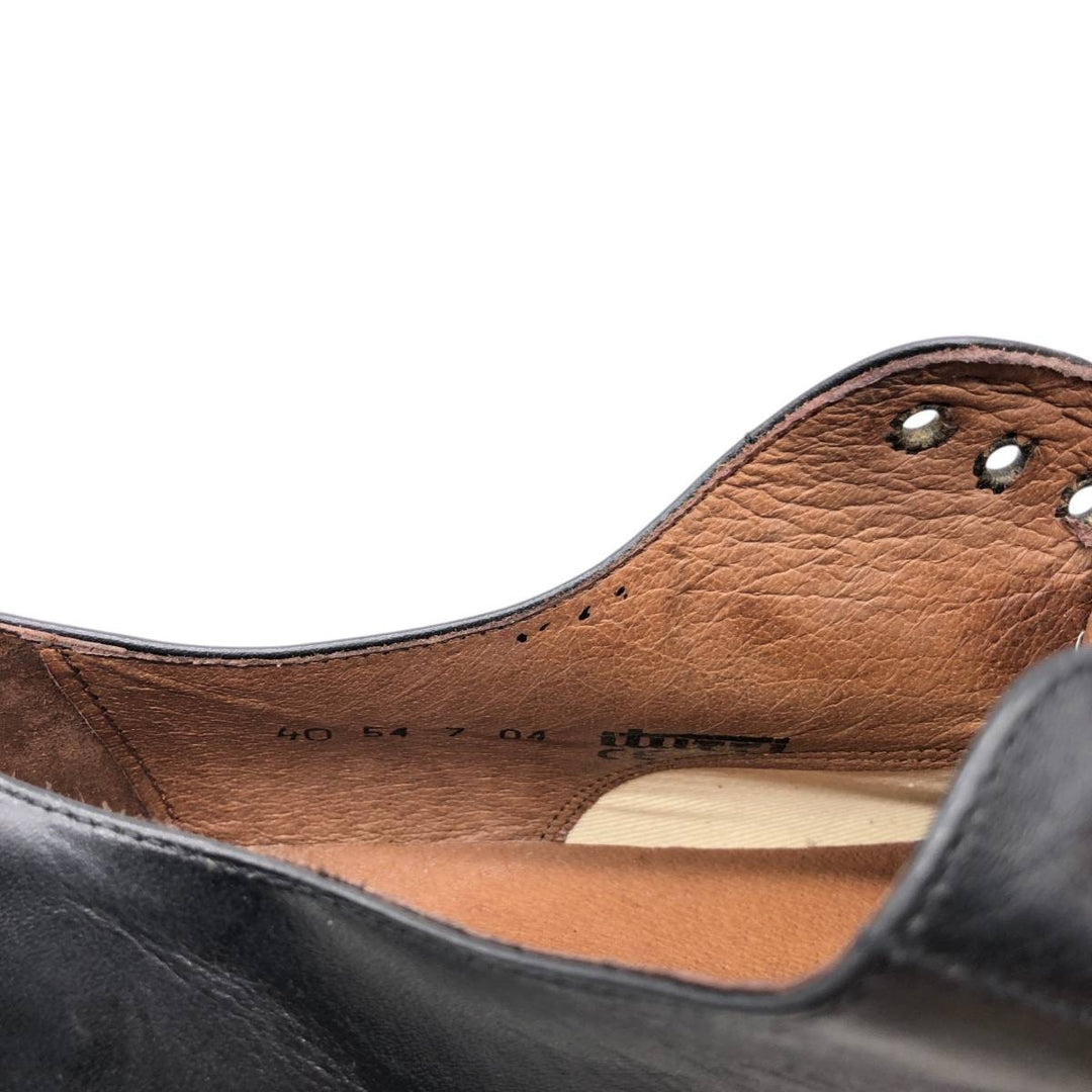 ITUZZI Plain Toe Shoes, Made in Spain, Size 40 Men's 26.5cm genuine leather black type Vintage Second Hand