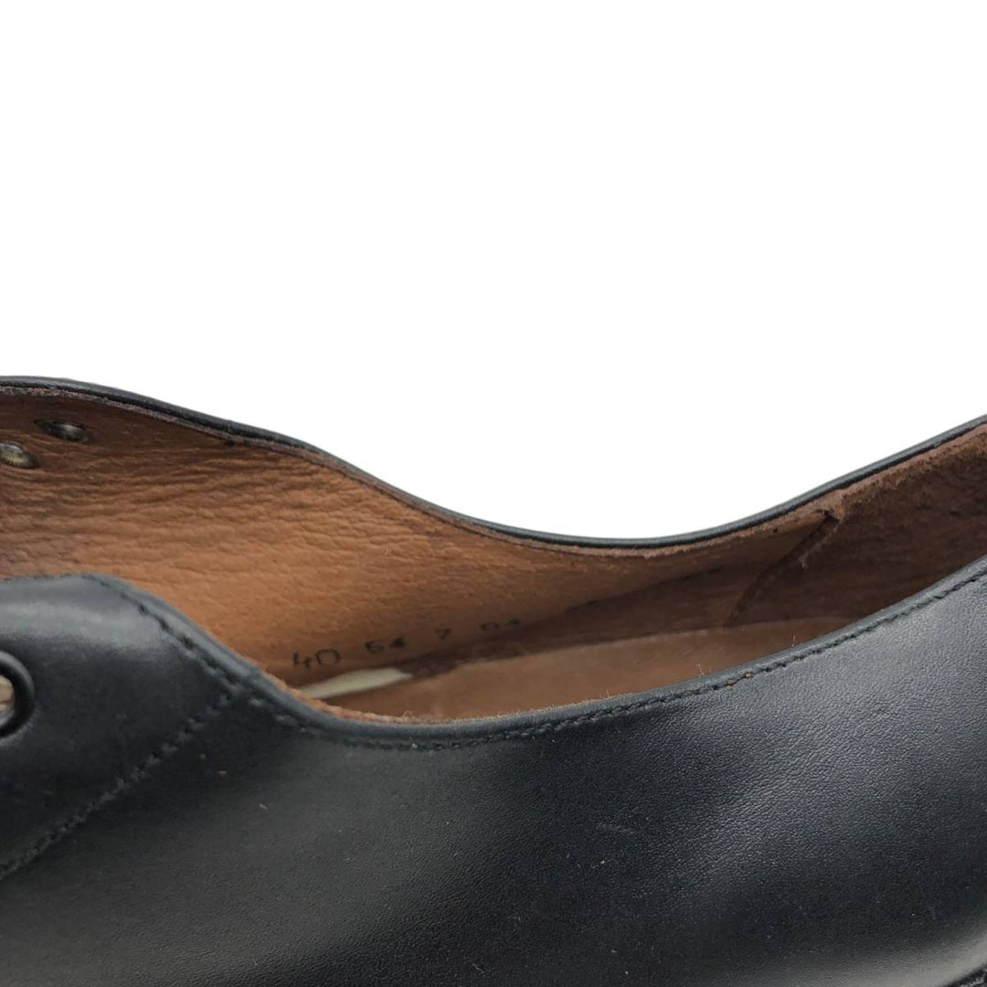 ITUZZI Plain Toe Shoes, Made in Spain, Size 40 Men's 26.5cm genuine leather black type Vintage Second Hand