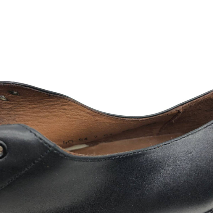 ITUZZI Plain Toe Shoes, Made in Spain, Size 40 Men's 26.5cm genuine leather black type Vintage Second Hand