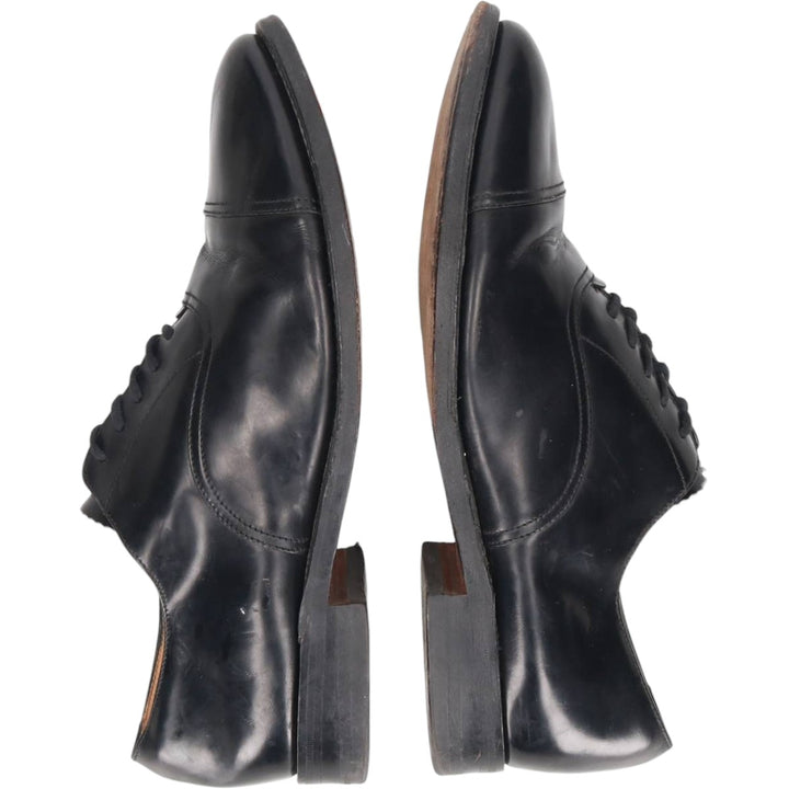 Loake Straight Tip Shoes, Made in England, Size 8 Men's 26.5cm genuine leather black type Vintage Second Hand