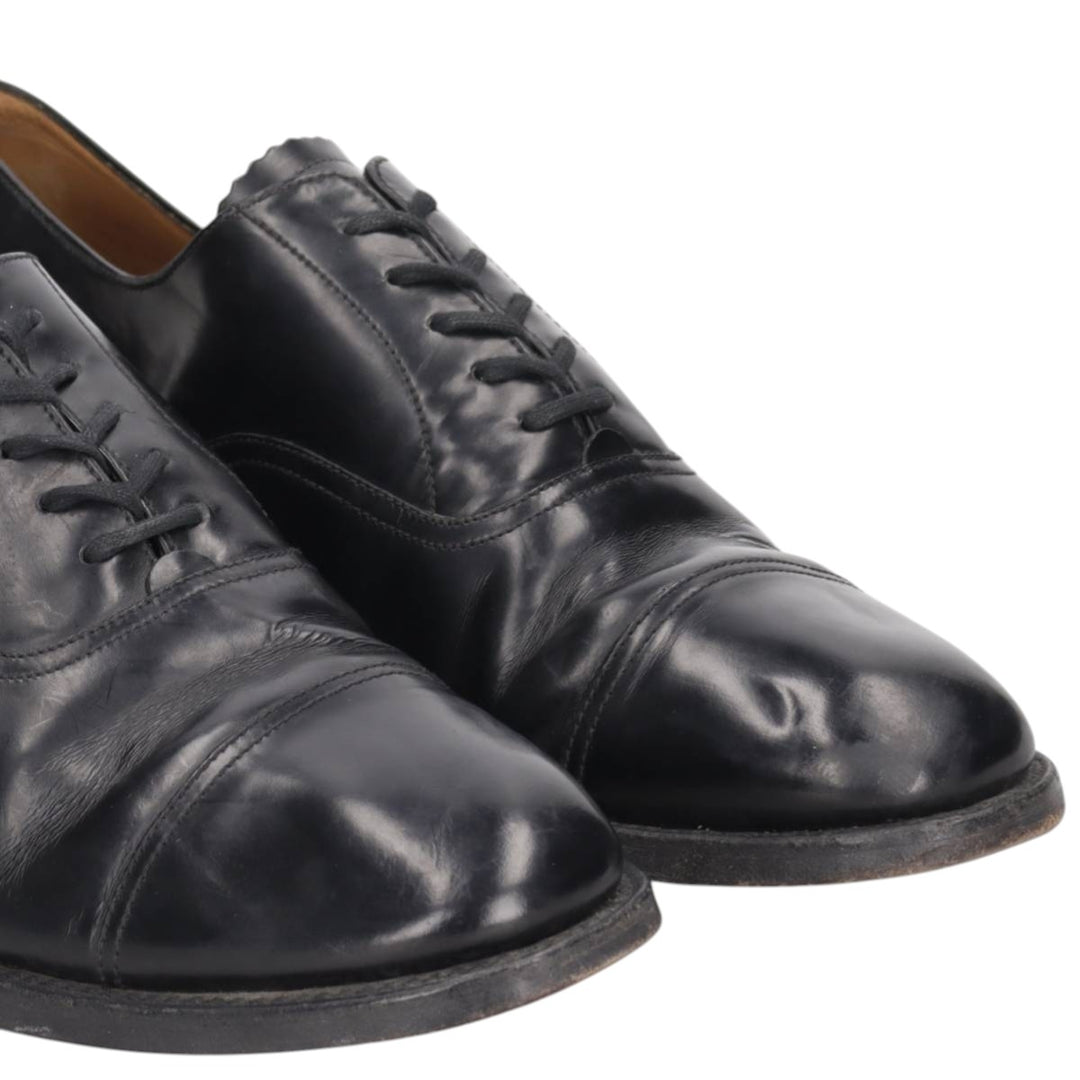 Loake Straight Tip Shoes, Made in England, Size 8 Men's 26.5cm genuine leather black type Vintage Second Hand