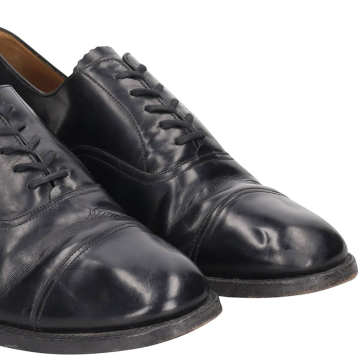 Loake Straight Tip Shoes, Made in England, Size 8 Men's 26.5cm genuine leather black type Vintage Second Hand