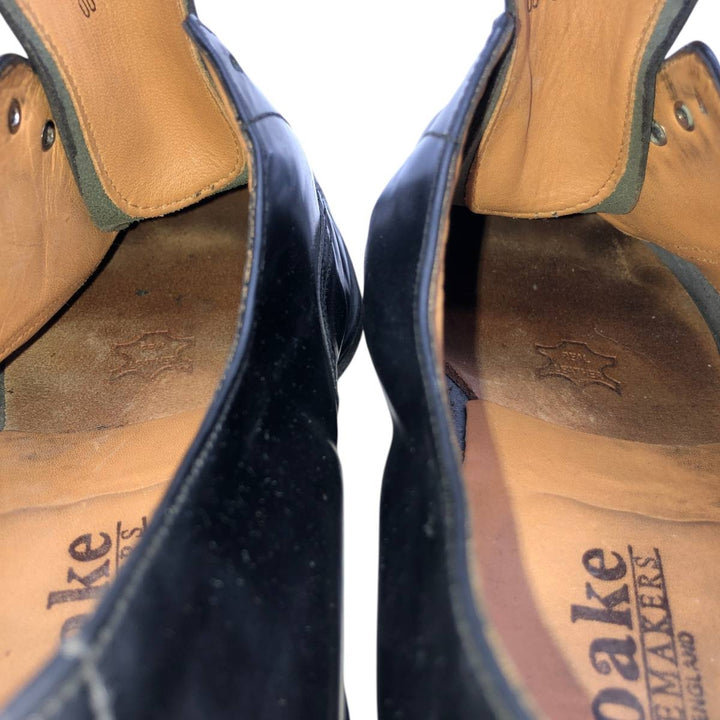 Loake Straight Tip Shoes, Made in England, Size 8 Men's 26.5cm genuine leather black type Vintage Second Hand