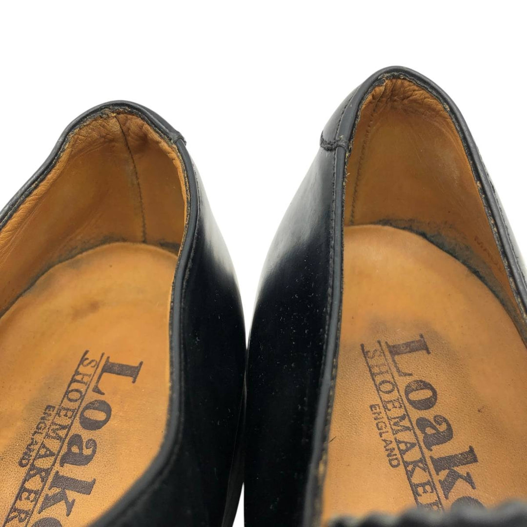 Loake Straight Tip Shoes, Made in England, Size 8 Men's 26.5cm genuine leather black type Vintage Second Hand