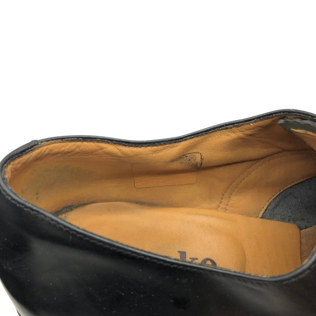 Loake Straight Tip Shoes, Made in England, Size 8 Men's 26.5cm genuine leather black type Vintage Second Hand