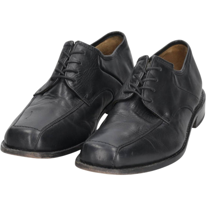 BORELLI Square Toe U-Tip Shoes, Size 42 Men's 26.0cm genuine leather black type Vintage Second Hand