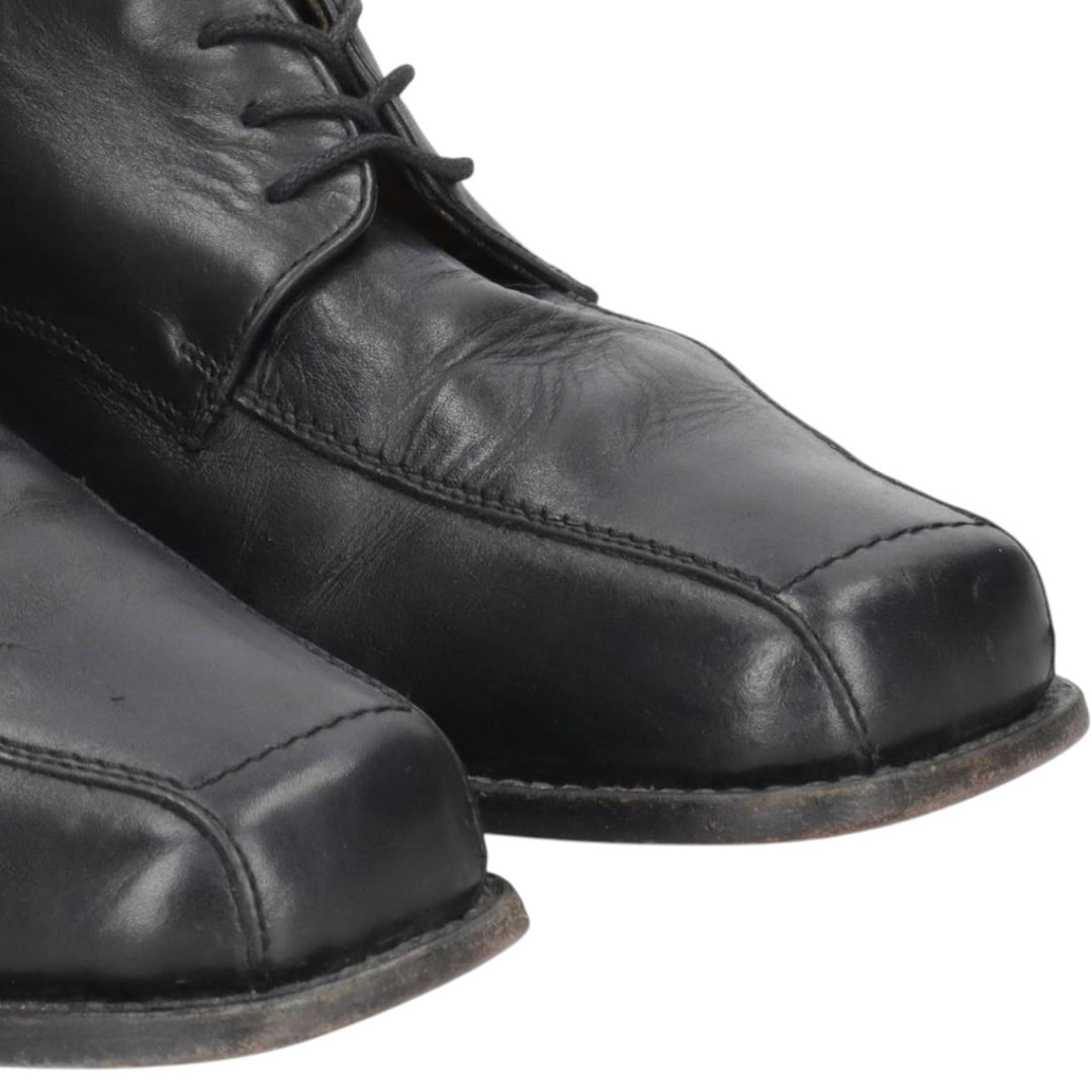 BORELLI Square Toe U-Tip Shoes, Size 42 Men's 26.0cm genuine leather black type Vintage Second Hand