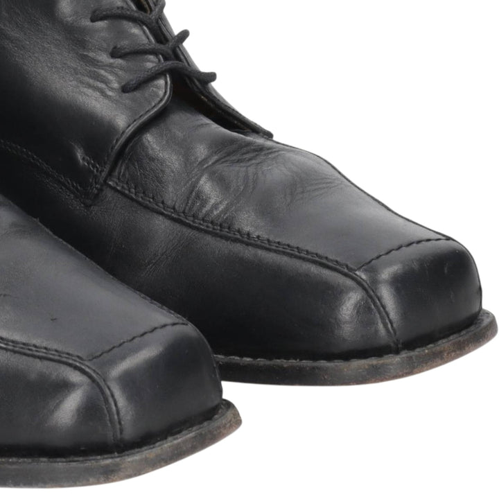 BORELLI Square Toe U-Tip Shoes, Size 42 Men's 26.0cm genuine leather black type Vintage Second Hand
