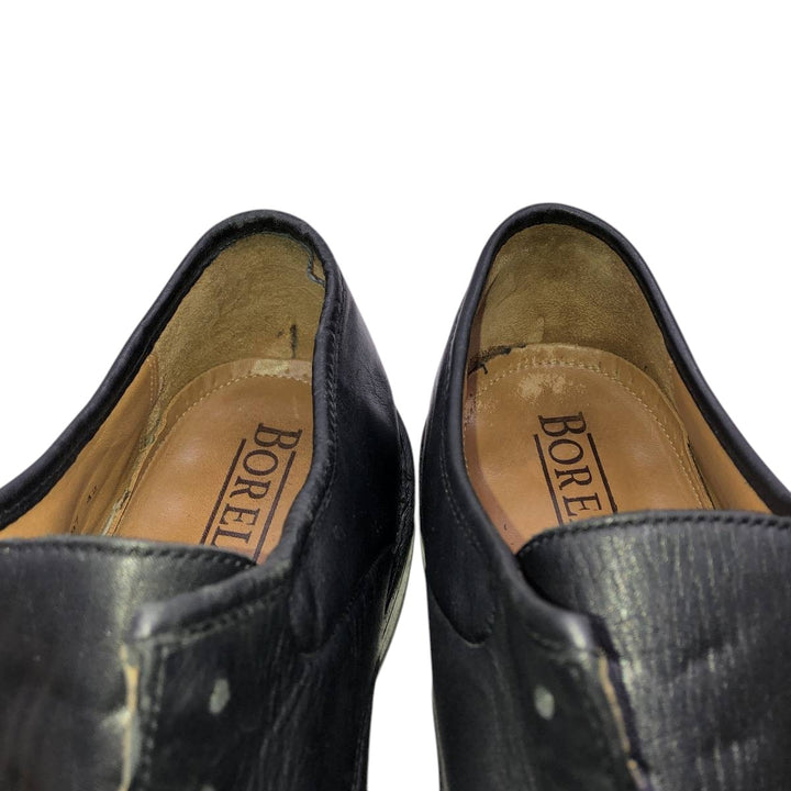 BORELLI Square Toe U-Tip Shoes, Size 42 Men's 26.0cm genuine leather black type Vintage Second Hand