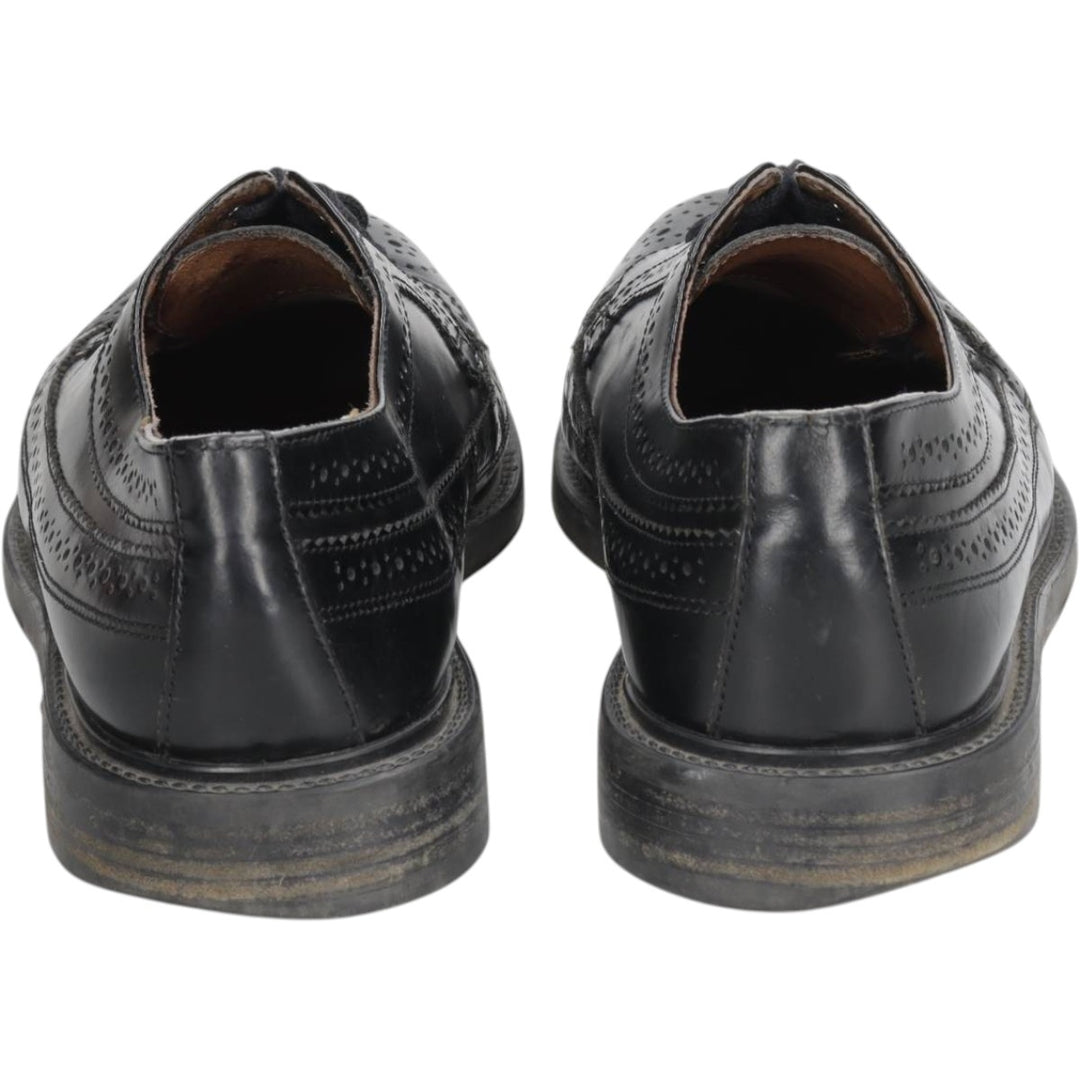 WALL STREET Full Brogue Wingtip Shoes, Size 42 (Men's, equivalent to 10.6 inches) /saa015052 Men's 27.0cm unclear black type Vintage Second Hand
