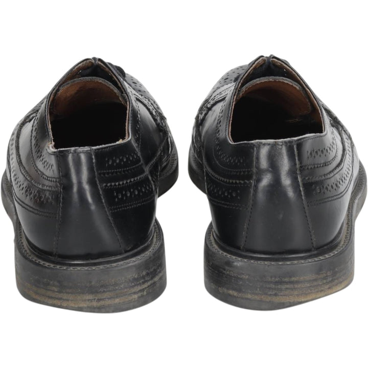 WALL STREET Full Brogue Wingtip Shoes, Size 42 (Men's, equivalent to 10.6 inches) /saa015052 Men's 27.0cm unclear black type Vintage Second Hand