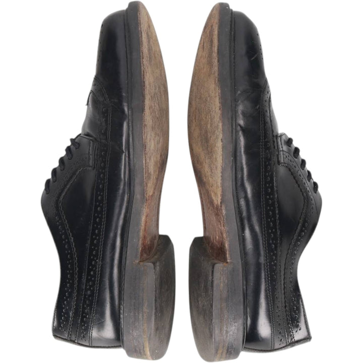 WALL STREET Full Brogue Wingtip Shoes, Size 42 (Men's, equivalent to 10.6 inches) /saa015052 Men's 27.0cm unclear black type Vintage Second Hand