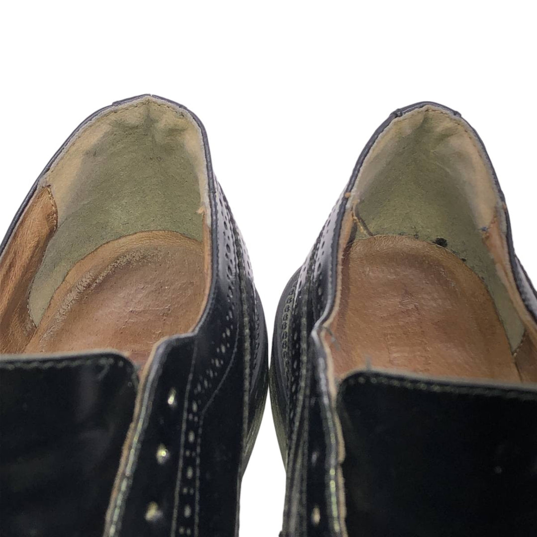 WALL STREET Full Brogue Wingtip Shoes, Size 42 (Men's, equivalent to 10.6 inches) /saa015052 Men's 27.0cm unclear black type Vintage Second Hand