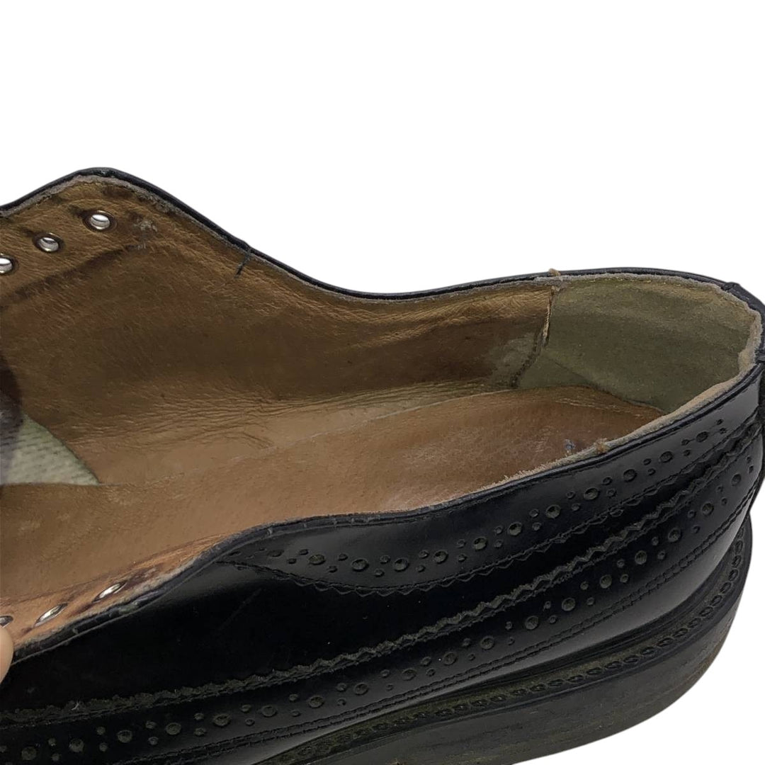 WALL STREET Full Brogue Wingtip Shoes, Size 42 (Men's, equivalent to 10.6 inches) /saa015052 Men's 27.0cm unclear black type Vintage Second Hand