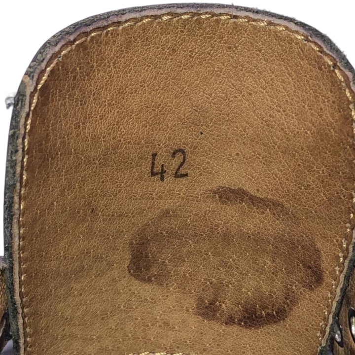 WALL STREET Full Brogue Wingtip Shoes, Size 42 (Men's, equivalent to 10.6 inches) /saa015052 Men's 27.0cm unclear black type Vintage Second Hand