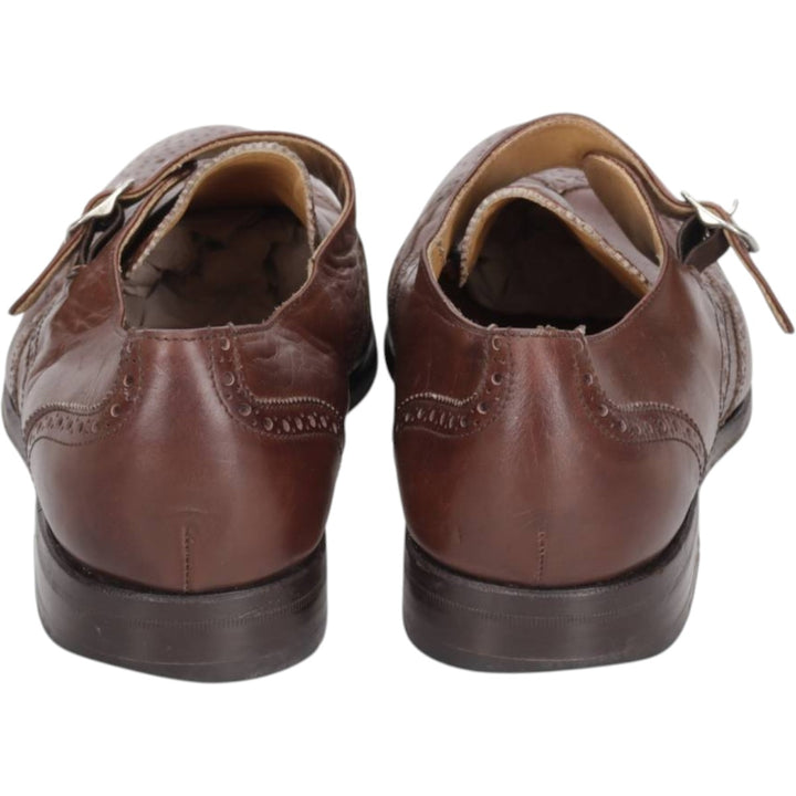 Berwick wingtip full brogue monk strap shoes Men's 28.0cm genuine leather brown type Vintage Second Hand
