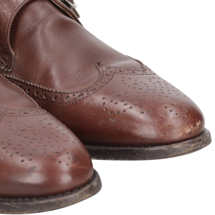 Berwick wingtip full brogue monk strap shoes Men's 28.0cm genuine leather brown type Vintage Second Hand
