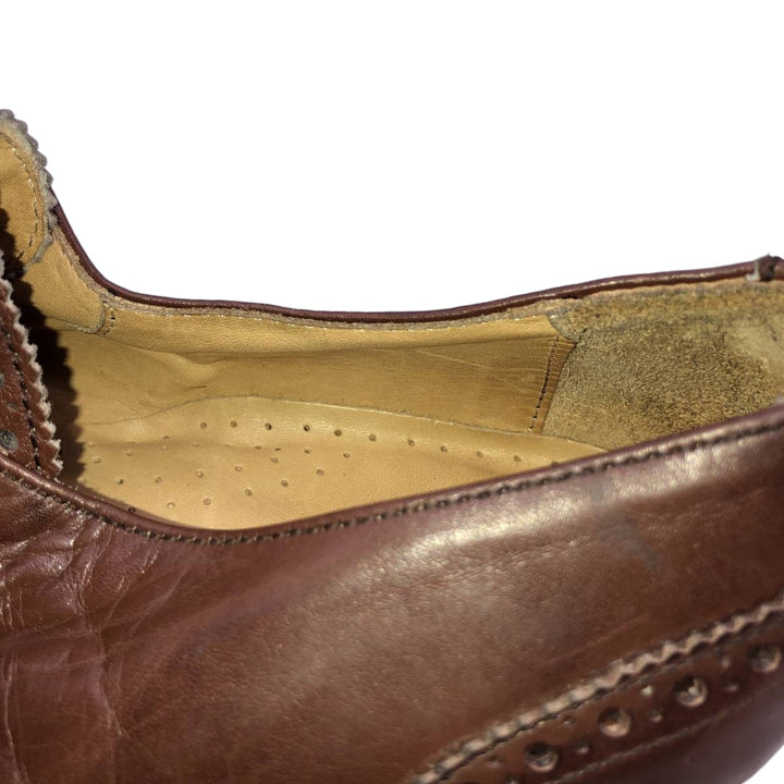 Berwick wingtip full brogue monk strap shoes Men's 28.0cm genuine leather brown type Vintage Second Hand