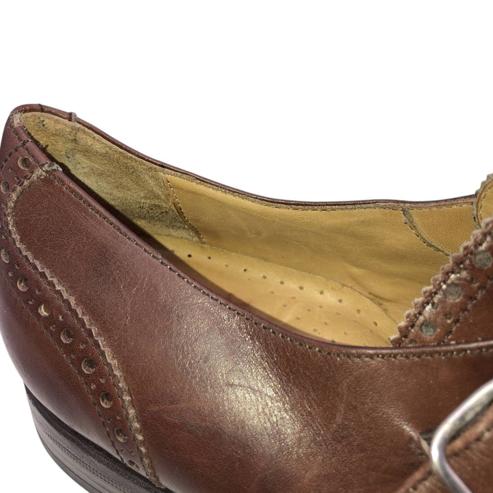 Berwick wingtip full brogue monk strap shoes Men's 28.0cm genuine leather brown type Vintage Second Hand