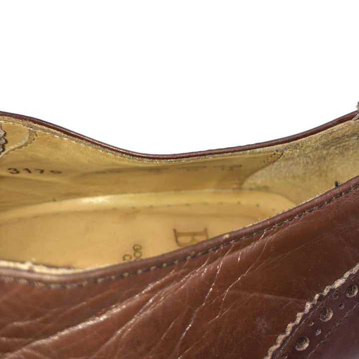 Berwick wingtip full brogue monk strap shoes Men's 28.0cm genuine leather brown type Vintage Second Hand