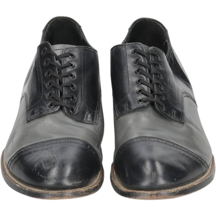 STACY ADAMS Straight Tip Saddle Shoes, Size 10 1/2D (Men's equivalent to 11.4" /saa015054 Men's 29.0cm genuine leather black type Vintage Second Hand