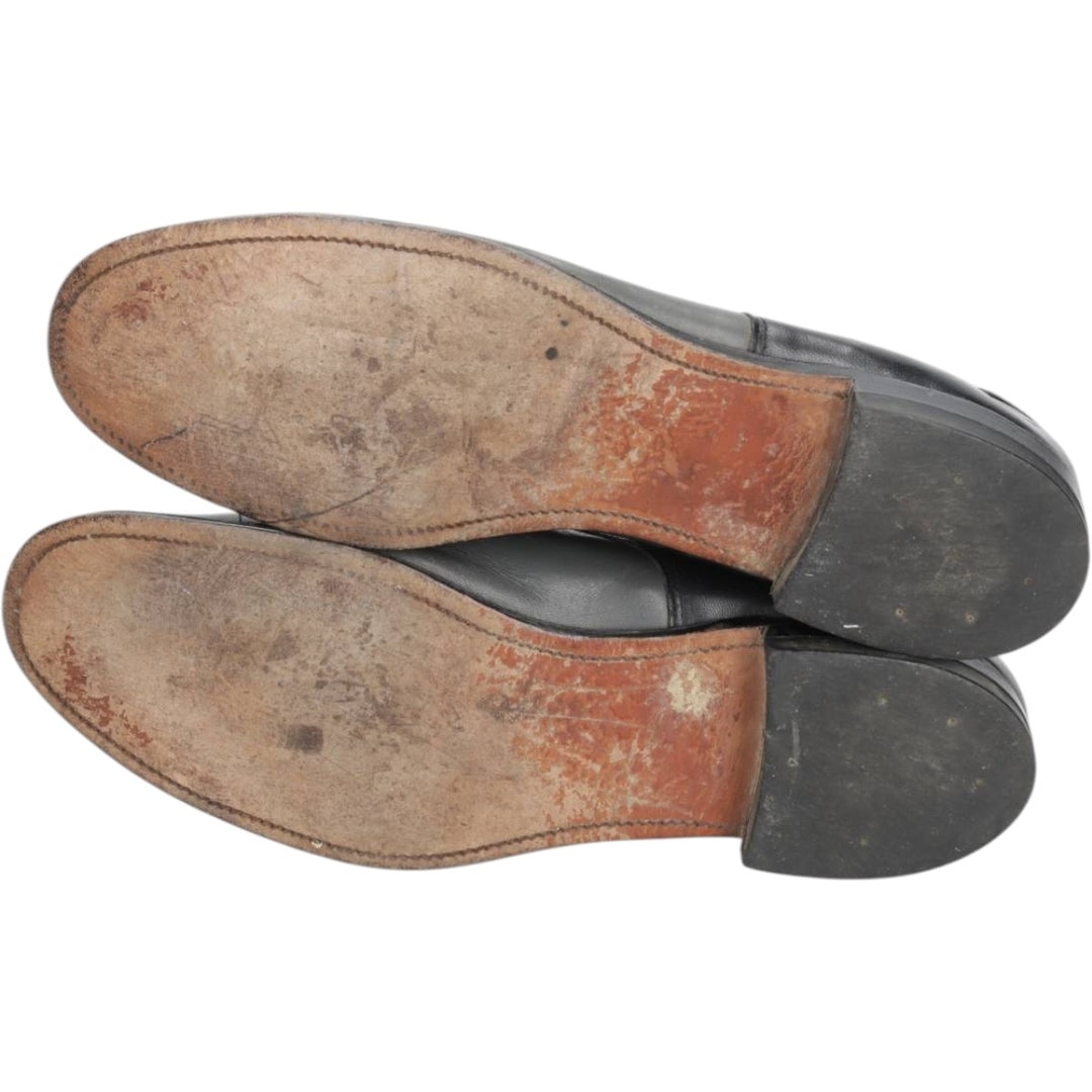 STACY ADAMS Straight Tip Saddle Shoes, Size 10 1/2D (Men's equivalent to 11.4" /saa015054 Men's 29.0cm genuine leather black type Vintage Second Hand