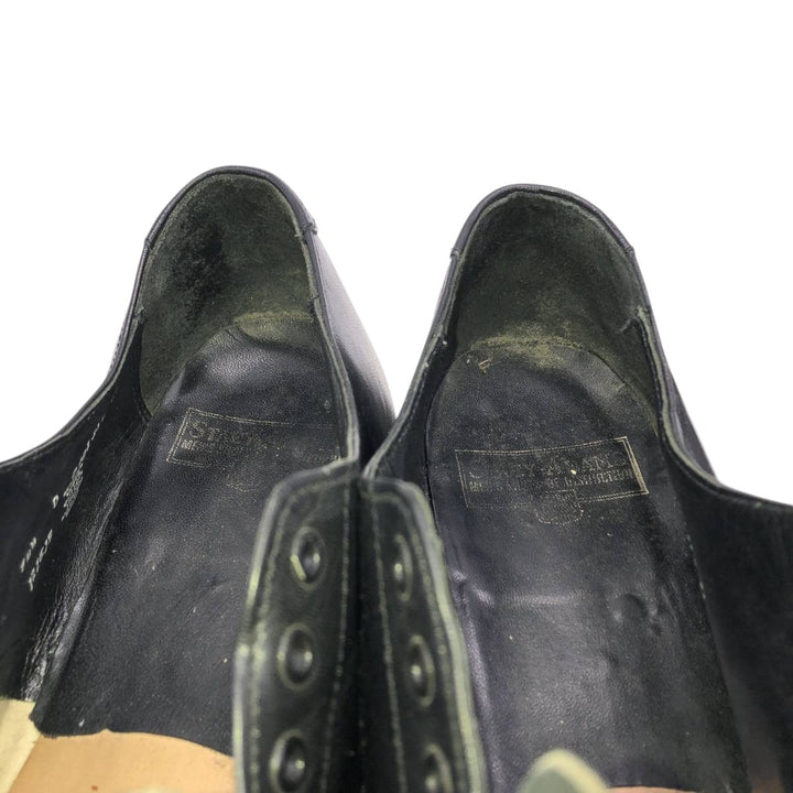 STACY ADAMS Straight Tip Saddle Shoes, Size 10 1/2D (Men's equivalent to 11.4" /saa015054 Men's 29.0cm genuine leather black type Vintage Second Hand
