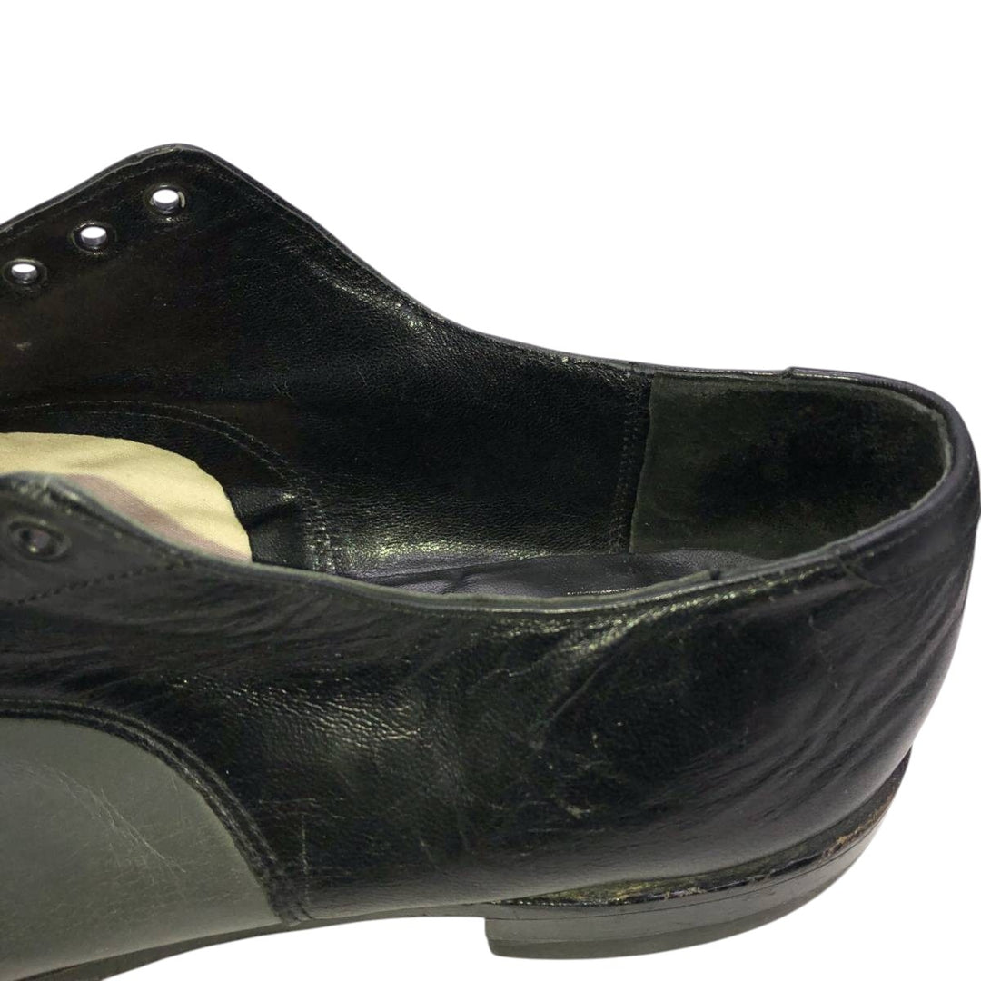 STACY ADAMS Straight Tip Saddle Shoes, Size 10 1/2D (Men's equivalent to 11.4" /saa015054 Men's 29.0cm genuine leather black type Vintage Second Hand