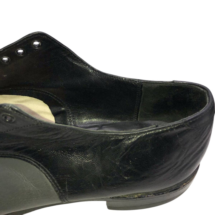 STACY ADAMS Straight Tip Saddle Shoes, Size 10 1/2D (Men's equivalent to 11.4" /saa015054 Men's 29.0cm genuine leather black type Vintage Second Hand