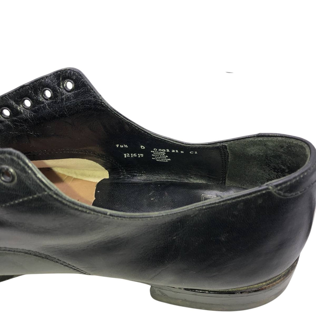 STACY ADAMS Straight Tip Saddle Shoes, Size 10 1/2D (Men's equivalent to 11.4" /saa015054 Men's 29.0cm genuine leather black type Vintage Second Hand