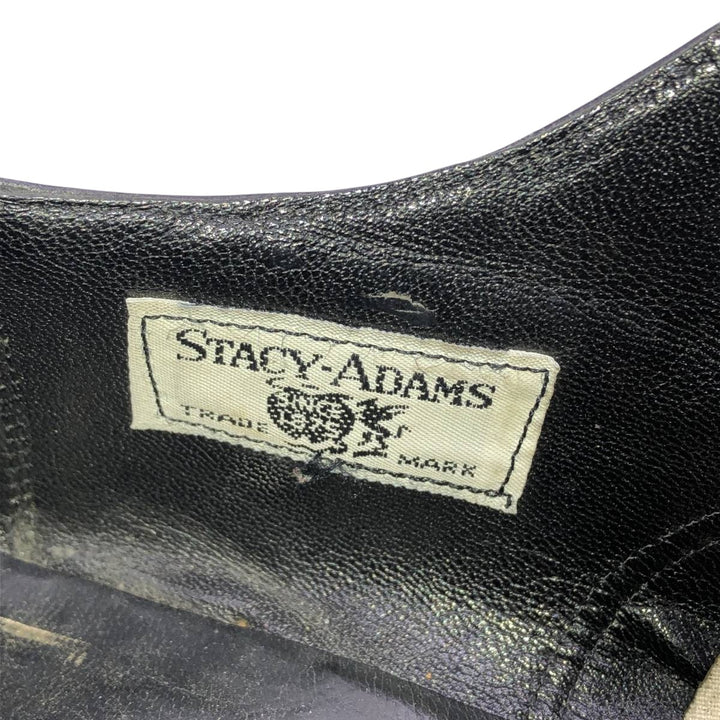 STACY ADAMS Straight Tip Saddle Shoes, Size 10 1/2D (Men's equivalent to 11.4" /saa015054 Men's 29.0cm genuine leather black type Vintage Second Hand