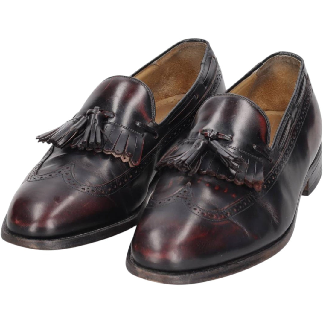 Johnston & Murphy ARISTOCRAFT Tassel Loafers Made in USA Men's 27.0cm genuine leather black type Vintage Second Hand