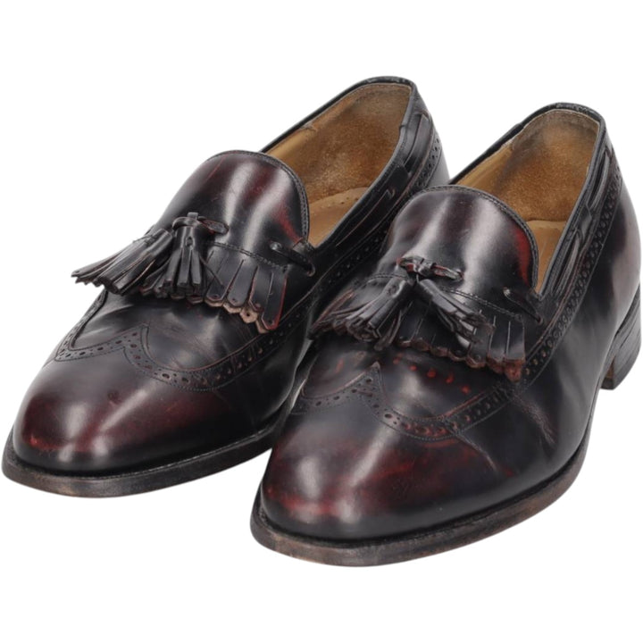 Johnston & Murphy ARISTOCRAFT Tassel Loafers Made in USA Men's 27.0cm genuine leather black type Vintage Second Hand