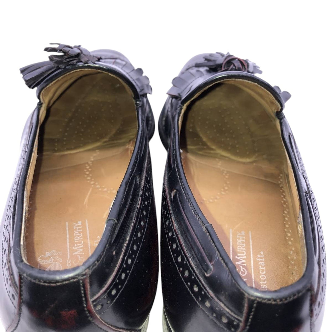 Johnston & Murphy ARISTOCRAFT Tassel Loafers Made in USA Men's 27.0cm genuine leather black type Vintage Second Hand