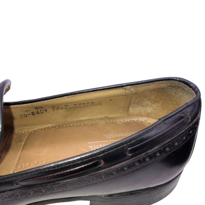 Johnston & Murphy ARISTOCRAFT Tassel Loafers Made in USA Men's 27.0cm genuine leather black type Vintage Second Hand