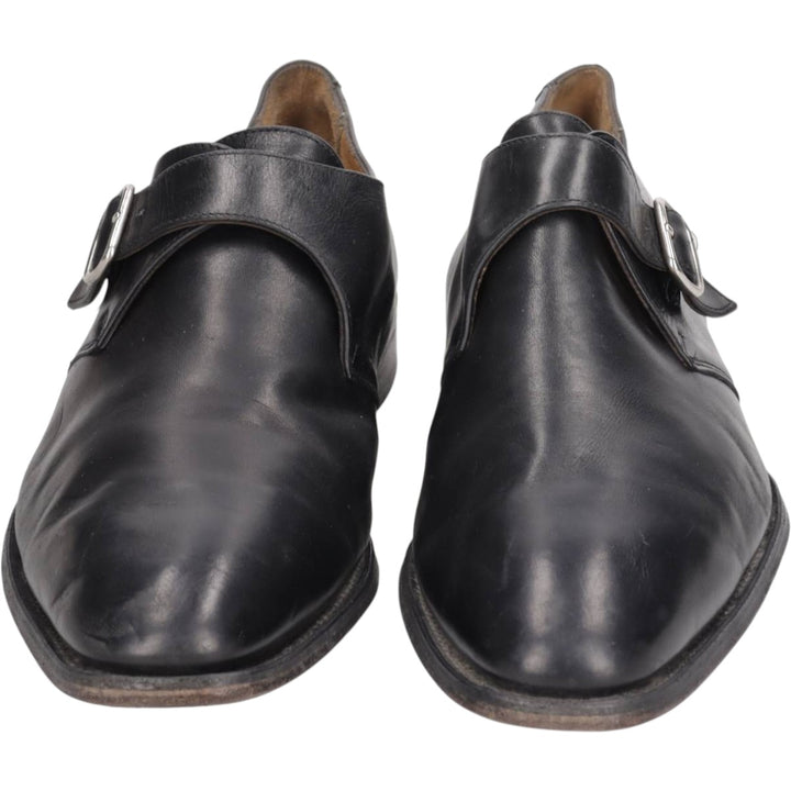 BOWEN Monk Strap Shoes, Made in England, Size 10 Men's 28.5cm genuine leather black type Vintage Second Hand