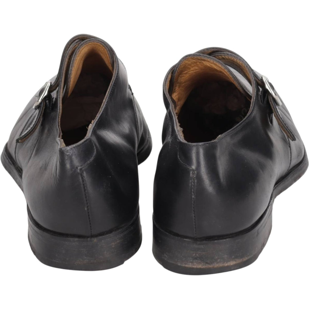 BOWEN Monk Strap Shoes, Made in England, Size 10 Men's 28.5cm genuine leather black type Vintage Second Hand